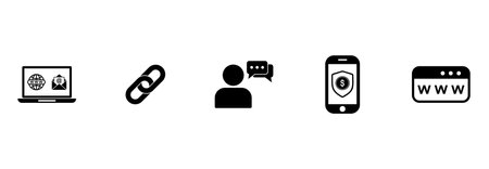 digital technology icon set, digital technology vector set sign symbolのイラスト素材