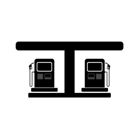 gas station icon, gas station vector sign symbolのイラスト素材