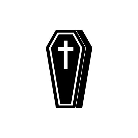 coffin icon, coffin vector sign symbolのイラスト素材