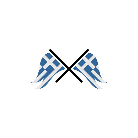 Greece flags icon set,vector sign symbol of independence dayのイラスト素材