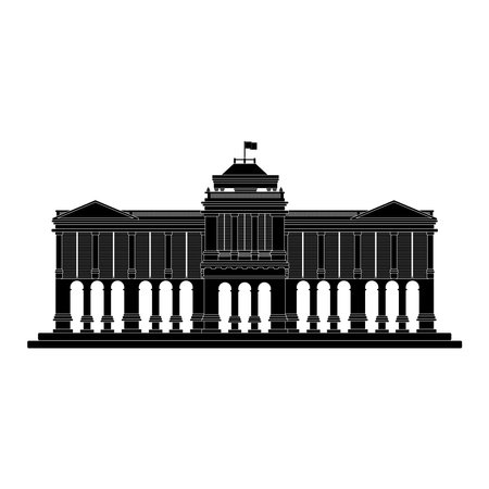 singapore building icon, singapore building vector sign symbolのイラスト素材