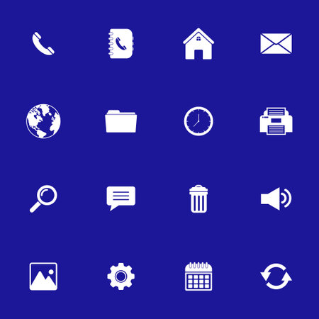 web icon set, contact us icon set, social media icon set vector sign symbolのイラスト素材