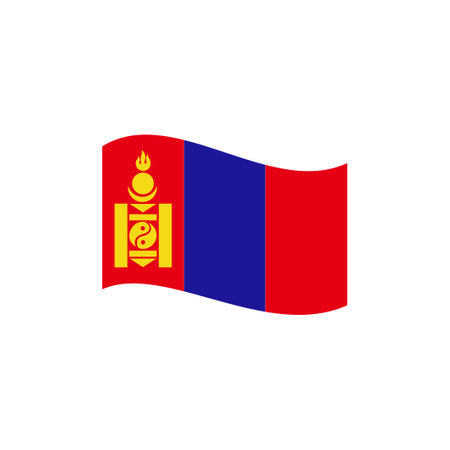Mongolia flags icon set, Mongolia independence day icon set vector sign symbolのイラスト素材