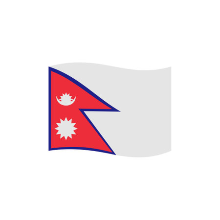 Nepal flags icon set, Nepal independence day icon set vector sign symbolのイラスト素材