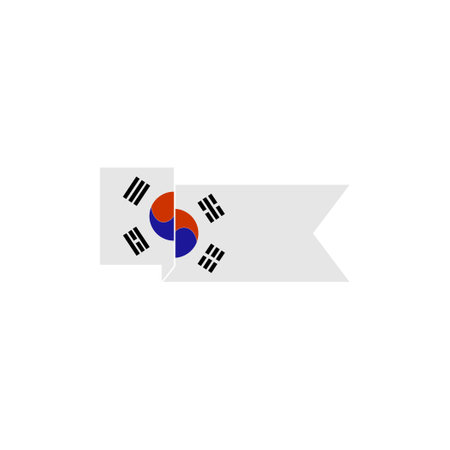South Korea flags icon set, South Korea independence day icon set vector sign symbolのイラスト素材