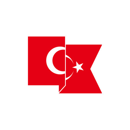 Turkey flags icon set, Turkey independence day icon set vector sign symbolのイラスト素材