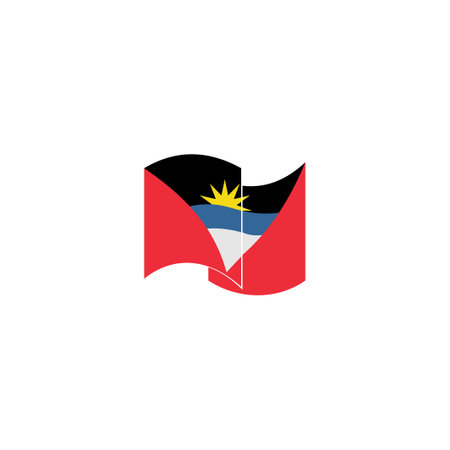 Antigua flags icon set, Antigua independence day icon set vector sign symbolのイラスト素材