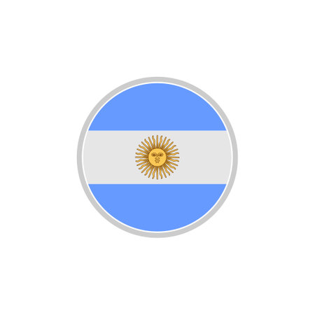 Argentina flags icon set, Argentina independence day icon set vector sign symbolのイラスト素材