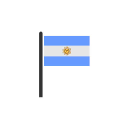 Argentina flags icon set, Argentina independence day icon set vector sign symbolのイラスト素材