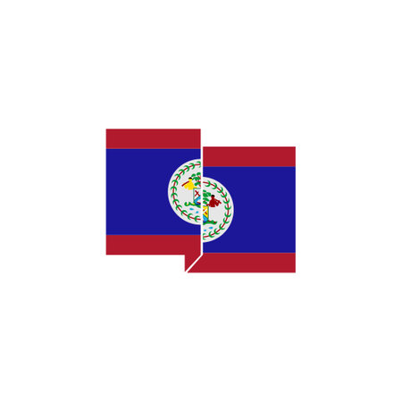 Belize flags icon set, Belize independence day icon set vector sign symbolのイラスト素材