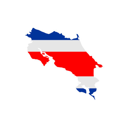 Costarica flags icon set, Costarica independence day icon set vector sign symbolのイラスト素材
