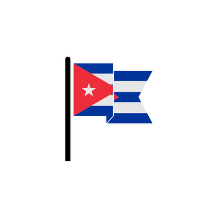 Cuba flags icon set, Cuba independence day icon set vector sign symbolのイラスト素材