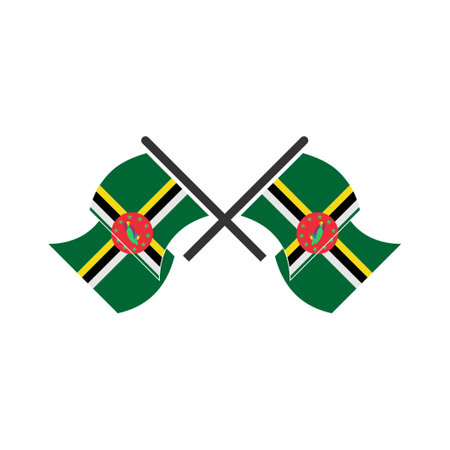 Dominica flags icon set, Dominica independence day icon set vector sign symbolのイラスト素材