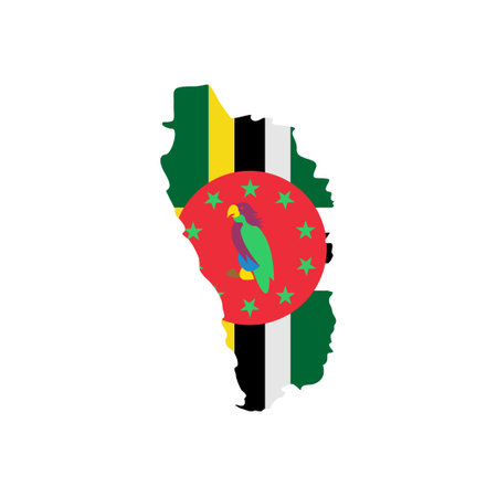 Dominica flags icon set, Dominica independence day icon set vector sign symbolのイラスト素材