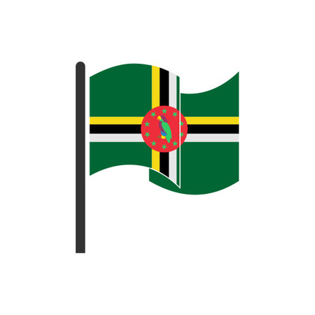 Dominica flags icon set, Dominica independence day icon set vector sign symbolのイラスト素材