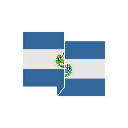 El Salvador flags icon set, El Salvador independence day icon set vector sign symbolのイラスト素材