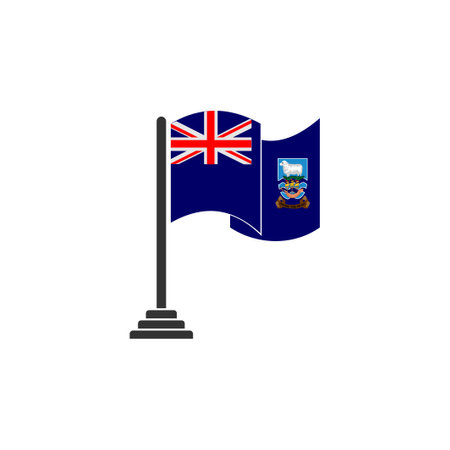 Falkland Island flags icon set, Falkland Island independence day icon set vector sign symbolのイラスト素材