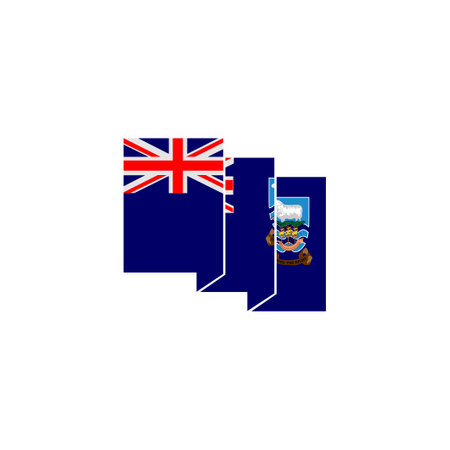 Falkland Island flags icon set, Falkland Island independence day icon set vector sign symbolのイラスト素材