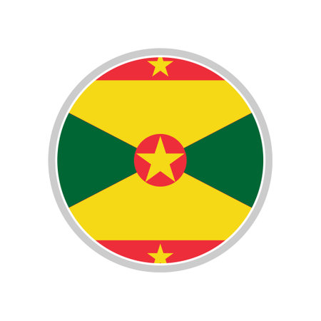 Grenada flags icon set, Grenada independence day icon set vector sign symbolのイラスト素材