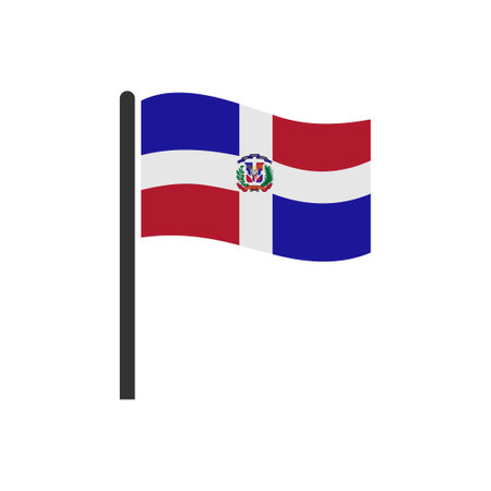 Dominican Republic flags icon set, Dominican Republic independence day icon set vector sign symbolのイラスト素材