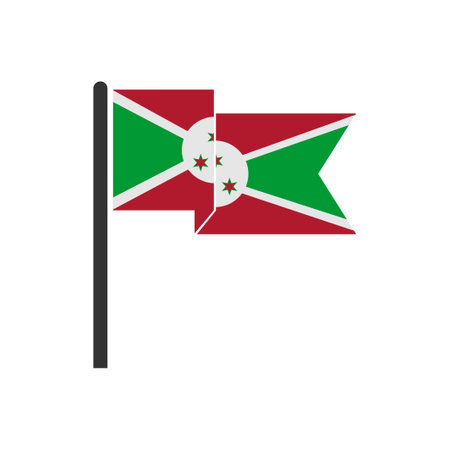 Burundi flags icon set, Burundi independence day icon set vector sign symbolのイラスト素材