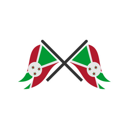 Burundi flags icon set, Burundi independence day icon set vector sign symbolのイラスト素材