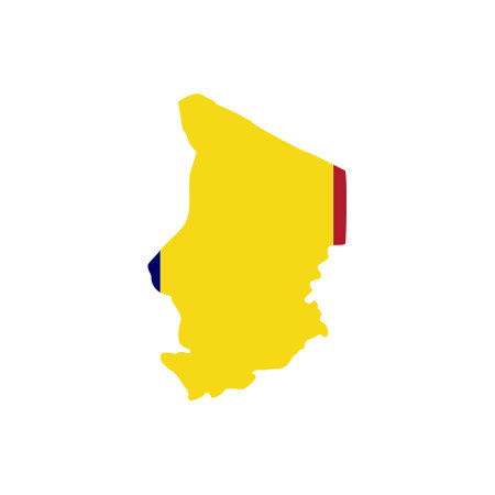 Chad flags icon set, Chad independence day icon set vector sign symbolのイラスト素材
