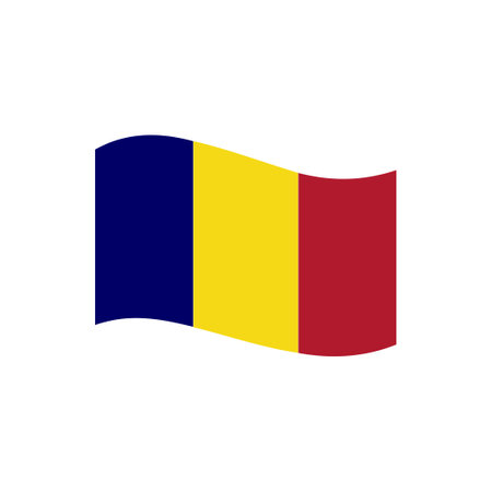 Chad flags icon set, Chad independence day icon set vector sign symbolのイラスト素材
