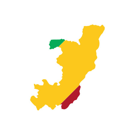 Republic of the congo flags icon set, Republic of the congo independence day icon set vector sign symbolのイラスト素材