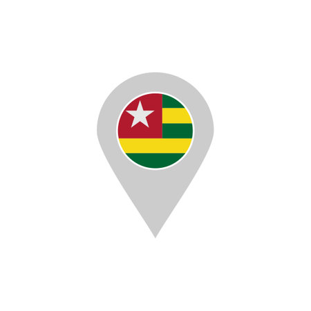 Togo flags icon set, Togo independence day icon set vector sign symbolのイラスト素材