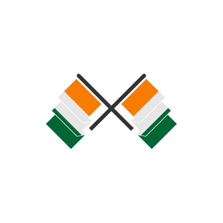 Yamoussoukro flag icon set, Yamoussoukro independence day icon set vector sign symbolのイラスト素材