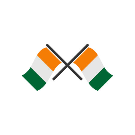 Yamoussoukro flag icon set, Yamoussoukro independence day icon set vector sign symbolのイラスト素材