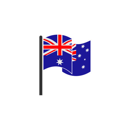 Australia flag icon set, Australia independence day icon set vector sign symbolのイラスト素材