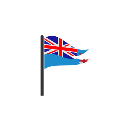 Fiji flag icon set, Fiji independence day icon set vector sign symbolのイラスト素材