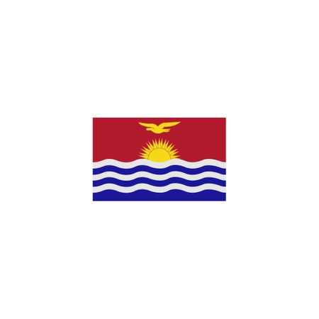 Kiribati flag icon set, Kiribati independence day icon set vector sign symbolのイラスト素材
