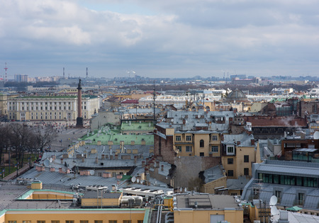St. Petersburg, Russia - 24 April 2016: view of the historic centre of St. Petersburg, Russia, in the spring. A popular tourist attractionのeditorial素材