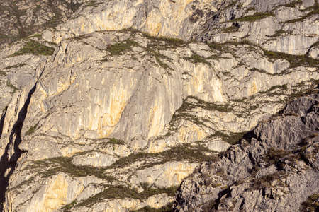 Mountain close-up. Stone rocky slopeの写真素材