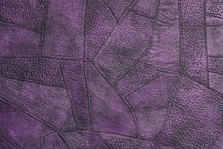 Violet fine rag-textured leather. Natural expensive productsの写真素材