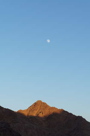 Evening sky upon mountains near Eilat, Israelの写真素材