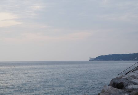 Sunset upon the Adriatic sea, autumnの写真素材