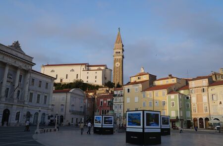 Tartini square in Piran, Sloveniaのeditorial素材