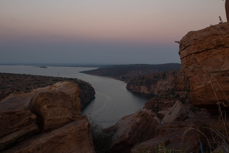 Gandikota Grand Canyon of India tourism place located at Kadapa, Andhra pradeshの写真素材