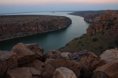 Gandikota Grand Canyon of India tourism place located at Kadapa, Andhra pradeshの写真素材