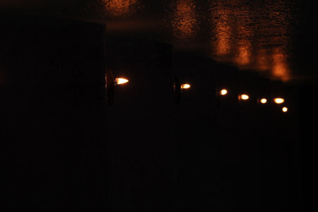 Artistic homemade clay oil lamps or karthikai deepam are in diwali and karthikai festivals in home