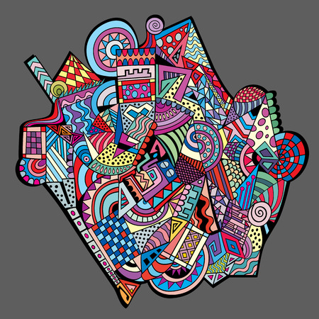 Geometric forms colorful abstract decorative vector backgroundのイラスト素材