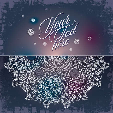 Beautiful vintage ornament. can be used as a greeting cardのイラスト素材