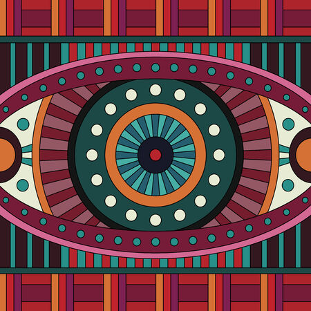 Abstract geometric vector tribal ethnic background patternの写真素材