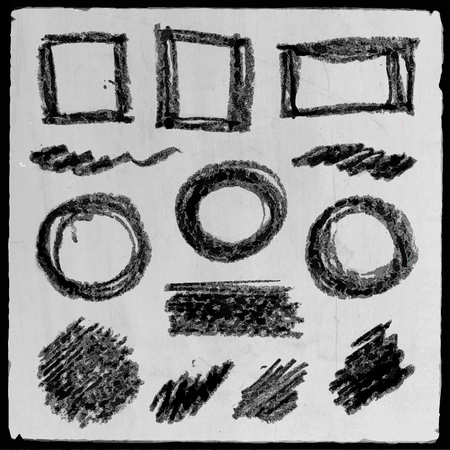 Vector abstract hand drawn pencil grunge background squares setのイラスト素材