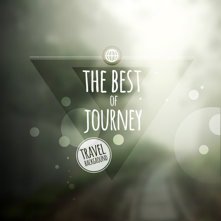 Creative graphic message for your travel design.Vector blurred background .のイラスト素材