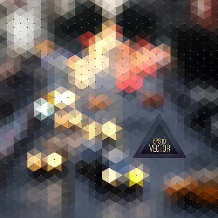 Vector pattern of geometric shapes. Colorful city mosaic. Triangle backgroundのイラスト素材